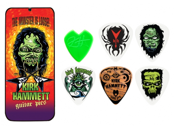 Dunlop Caixa em metal com 6 palhetas KIRK HAMMETT Dunlop Caixa em metal com 6 palhetas KIRK HAMMETT